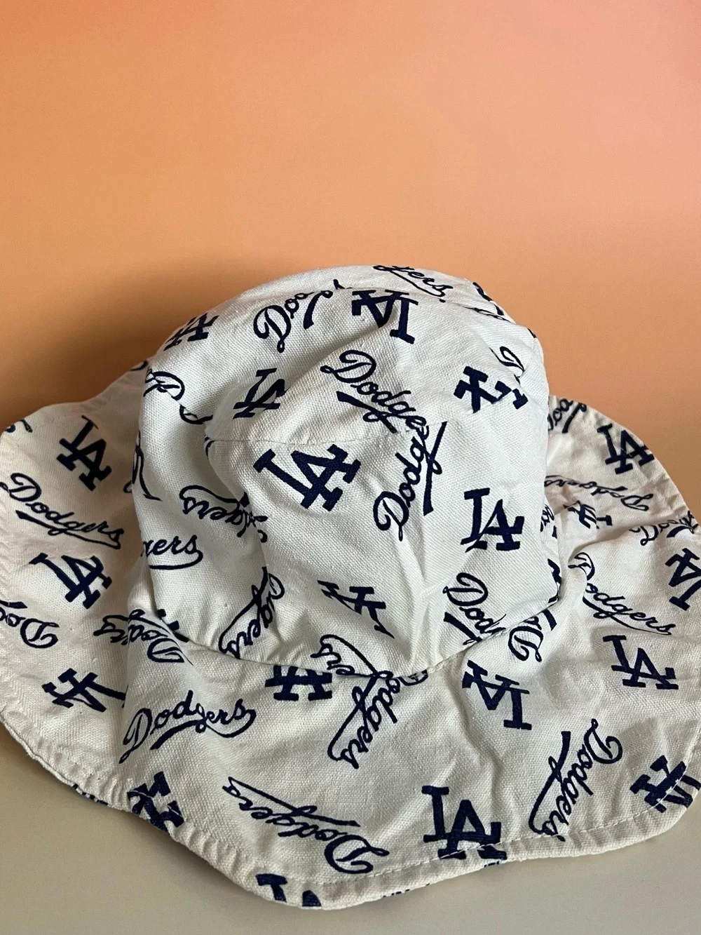 Los Angeles Dodgers White & Navy Kids Bucket Hat